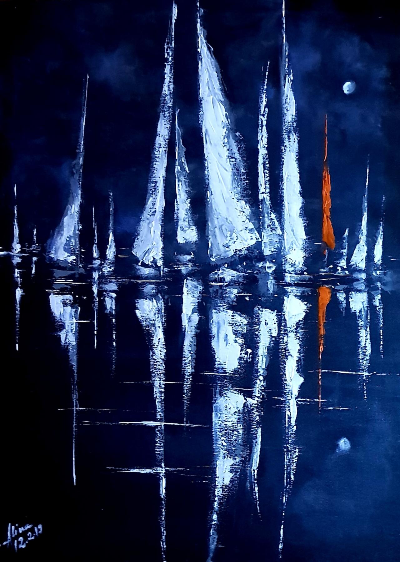 ArteDiAlina.com painting: Red Sail